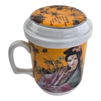 Чашка заварочная с ситом (230мл.)(SFC161-6) Девушки (h-11см., d-6.5см.)