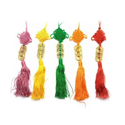 Монеты 3шт с узлом счастья (27х2,5 см) Монеты 3шт с узлом счастья (27х2,5 см) код 23292