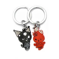 Брелоки для влюбленных (Q) Киси черно-красные