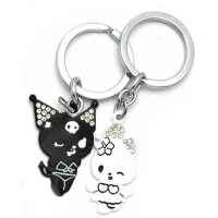 Брелоки для влюбленных (Q) Киси черно-белые