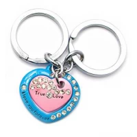 Брелоки для влюбленных (Q) Сердечки сине-розовые