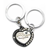 Брелоки для влюбленных (Q) Сердечки черно-белые