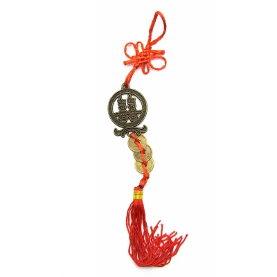 Подвеска 3 монтеты и иероглиф (пожелание богатства и любви)(19х3 см) Подвеска "3 монтеты и иероглиф" (пожелание богатсва и любви)(19х3 см) код 23438
