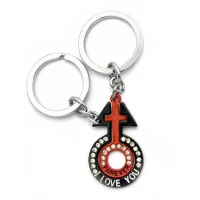 Брелоки для влюбленных (Q) Венера и Марс черно-красные