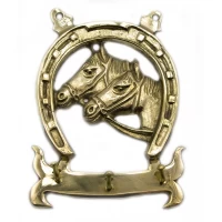 Вешалка Подкова бронза (13,8х10,5х2 см) желтый