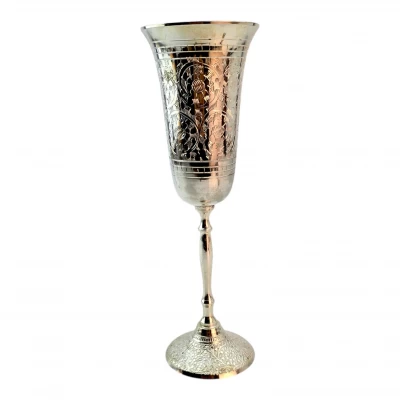Бокал бронзовый посеребренный (22,7х7,4х6,5 см)УЦЕНКА Бокал бронзовый посеребренный (22,7х7,4х6,5 см)УЦЕНКА