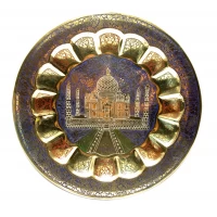 Тарелка бронзовая настенная Тадж-Махал(33 см)