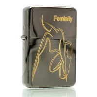 Зажигалка бензиновая Feminity, бронзовая, в подарочной упаковке