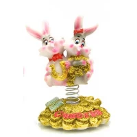 Кролики пара на пружинке (4 шт/уп)(10х6,5х5,5 см)