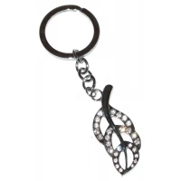 Брелок со стразами (S) Листик