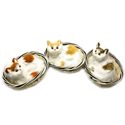 Кошка в корзинке (22х17х10,5 см) код 23897
