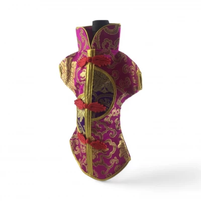 Чехол на бутылку малиновый Кимоно (28х25 см)