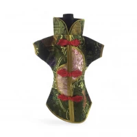 Чехол на бутылку зеленый Кимоно (28х25 см)