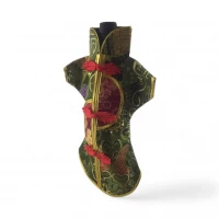 Чехол на бутылку зеленый Кимоно (28х25 см)