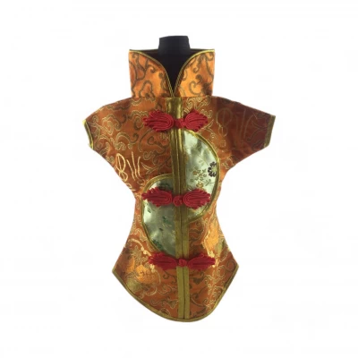 Чехол на бутылку оранжевый Кимоно (28х25 см)