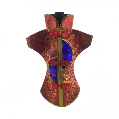 Чехол на бутылку красный Кимоно (28х25 см)