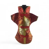 Чехол на бутылку красный Кимоно (28х25 см)