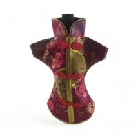 Чехол на бутылку малиновый Кимоно (28х25 см)