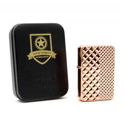 Зажигалка бензиновая Геометрический Орнамент, бронзовая, в подарочной упаковке Зажигалка бензиновая Геометрический Орнамент, бронзовая, в подарочной упаковке