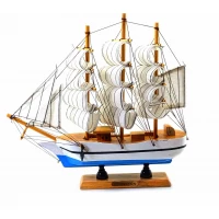 Модель парусника на подставке (24)(24,5х24х6 см)F