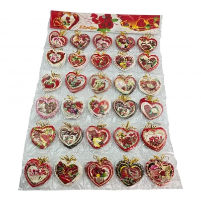 Валентинки Сердечки (набор 240 штук)(7х6 см) Валентинки Сердечки (набор 240 штук)(7х6 см)