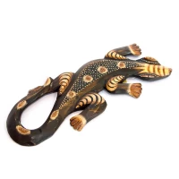 Гекон деревянный с рисунком (30х12х1,5 см)