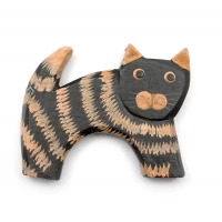 Магнит на холодильник из дерева Кот (8х6,5х1 см)