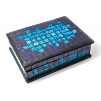 Шкатулка для украшений мозаичная (18х13х5,5 см) (24317)