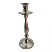 Подсвечник бронзовый  Серебро (24,5х9,5х9,5 см)