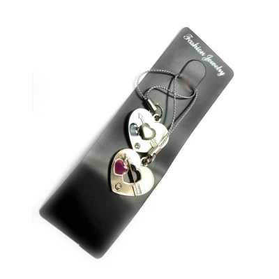 Брелоки для влюбленных (C) Сердца со стрелами (12 шт/уп)