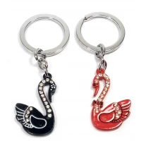Брелоки  для влюбленных (Q) Лебеди черно-красные