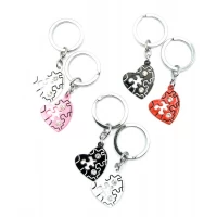 Брелоки  для влюбленных (Q) Сердца (72) сине-розовый