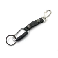 Брелок кожаный чёрный 19 см. (G) (S169)
