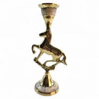 Подсвечник бронзовый с перламутром Конь (17х8х5,5 см)