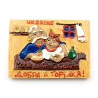 Магнит Застолье (7х5х1,5 см)(W1006)