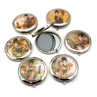 Зеркальце косметическое Гейша хром (d-7 см)