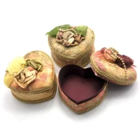 Шкатулка ткань Сердце (11х10х7 см)