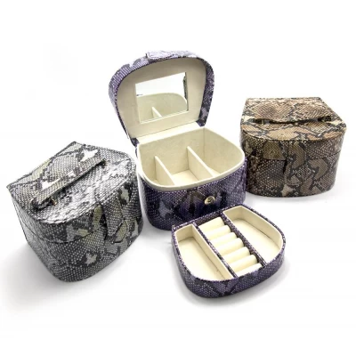 Шкатулка  для украшений змеиная кожа  (14,5х12х10 см)(WE1025) код 25233