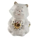 Кот с сердечком фарфор (10х7,5х6,5 см)