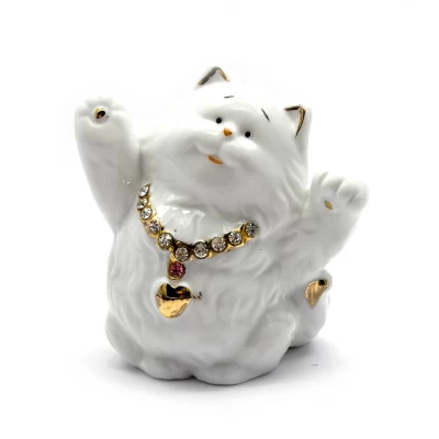 Кот фарфор (10х9х6 см)(B1990) код 25320