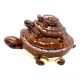 Черепашка  керамическая (шевелит лапками) (8х6х5,5 см) коричневая