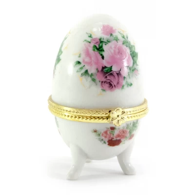 Шкатулка яйцо Розы (7,5 х5х5см)
