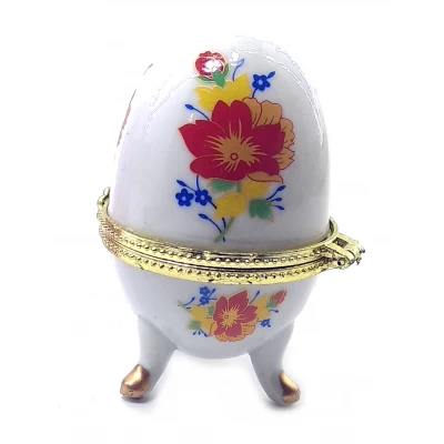 Шкатулка яйцо Цветы  (7,5 х5х5см)J