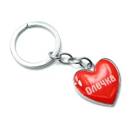 Брелок сердечко  Олечка