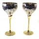 Бокалы бронзовые посеребренные (н-р 2 шт/190мл.)h-17 см(27х20х8,5см)