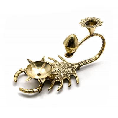 Подсвечник "Скорпион" бронзовый (19х9,5х9,5 см)(Candle stand Scorpion Big) код 25811