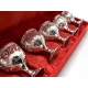 Бокалы бронзовые посеребренные  (н-р 6 шт)(37.5Х9х6 см)(Velvet Box Goli Set Big-2 designs) код 25815