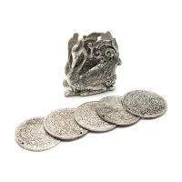 Подстаканники Лебедь (н-р 6 шт) металл (9х8,5х4,5 см)(Непал)