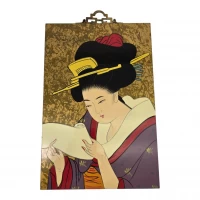 Картина Гейша со свитком (30 х 20 х 0,9 см)