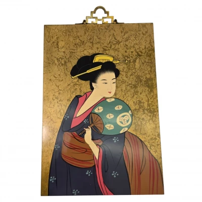 Картина Гейша с круглым веером (30 х 20 х 0,9 см)